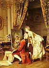 Emile Pierre Metzmacher The Artist and his Admirer painting